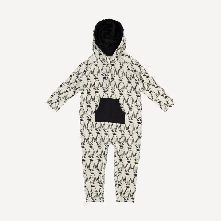 long sleeve hooded sport jumpsuit | penguin | bamboo