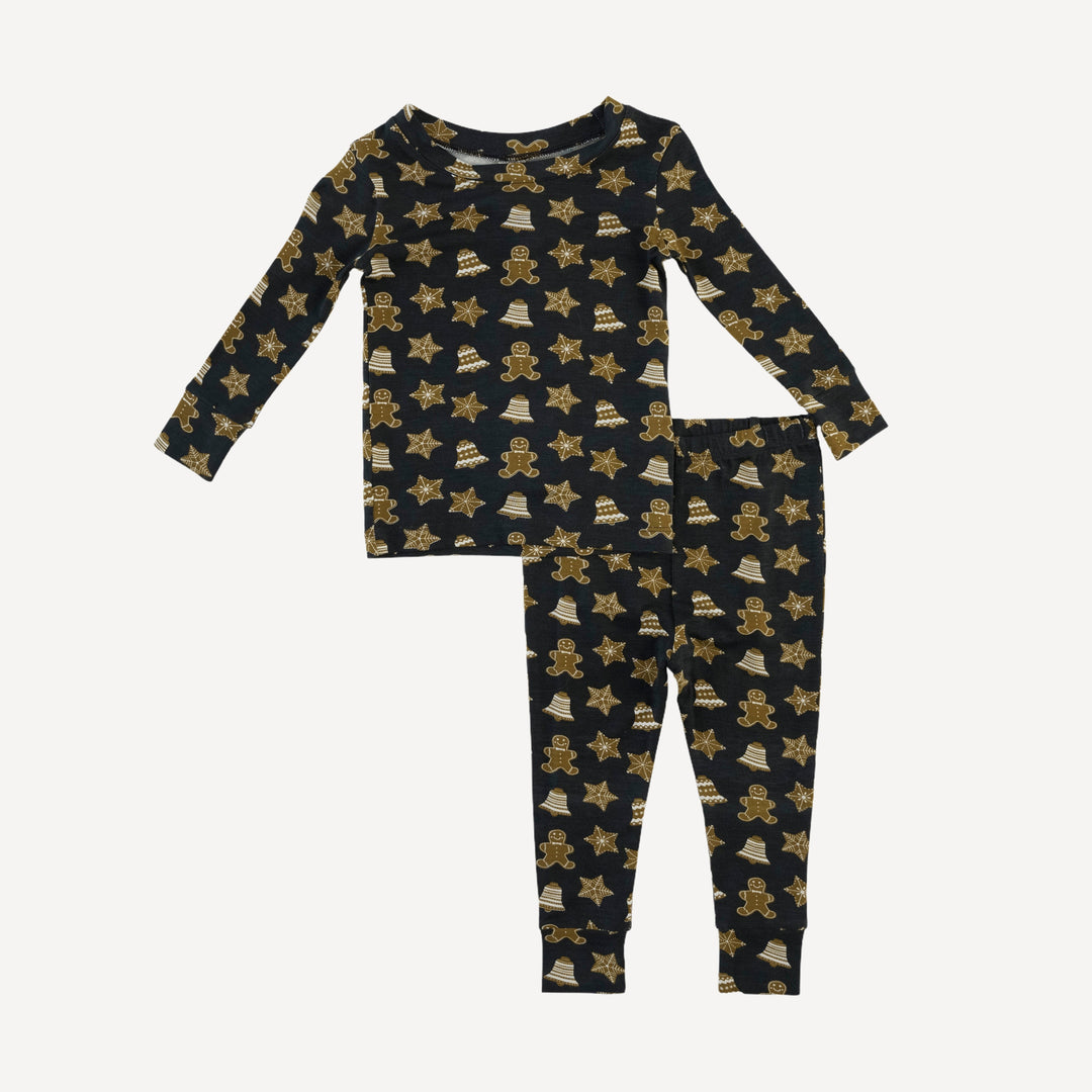 long sleeve crew neck pj set | gingerbread cookies | bamboo