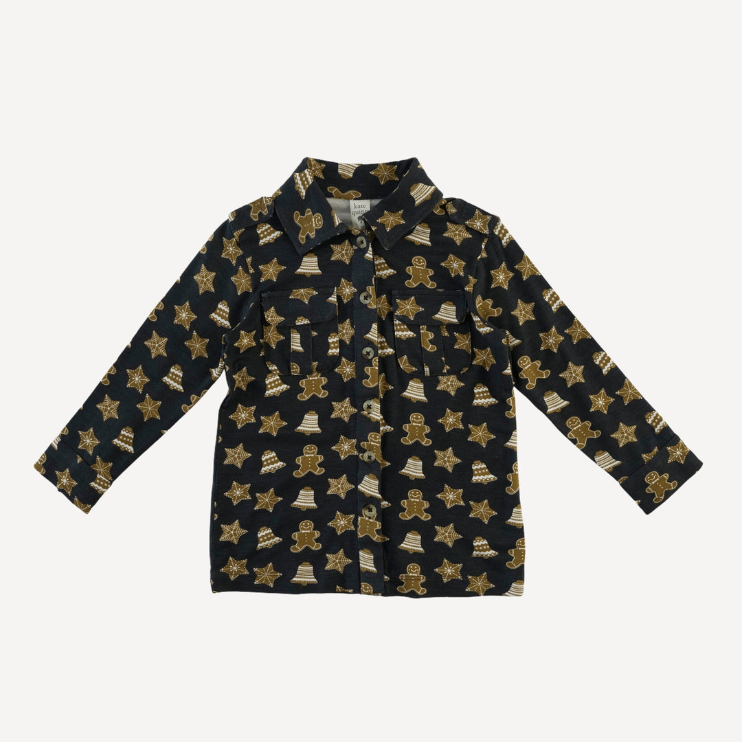 long sleeve military top | gingerbread cookies | bamboo