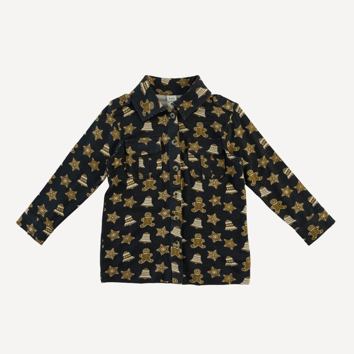 long sleeve military top | gingerbread cookies | bamboo