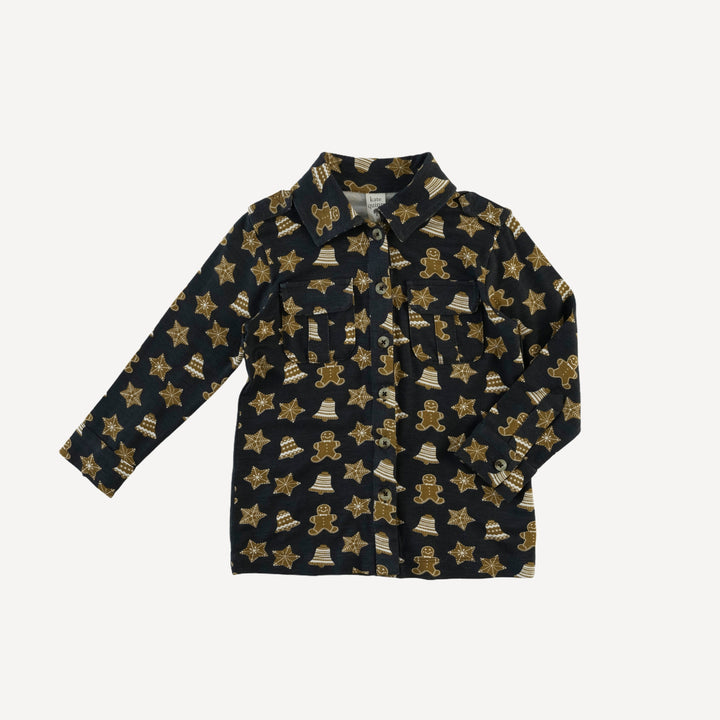 long sleeve military top | gingerbread cookies | bamboo