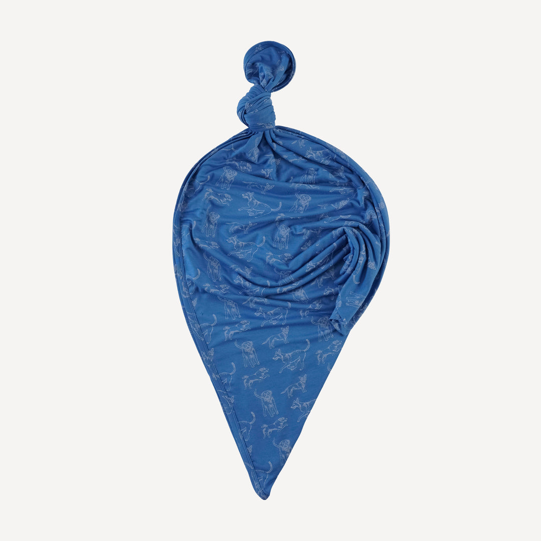 classic single layer blanket | blue mutts | bamboo
