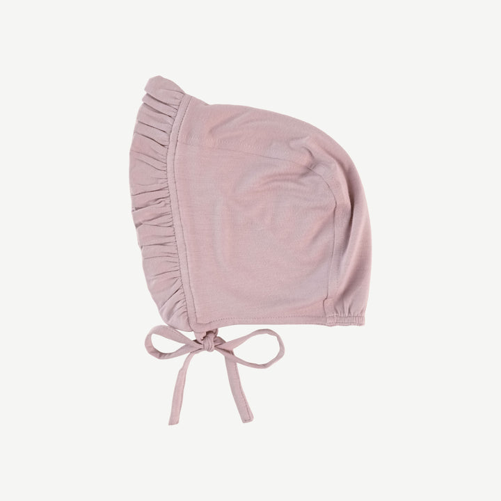 small ruffle bonnet | burnished lilac | bamboo