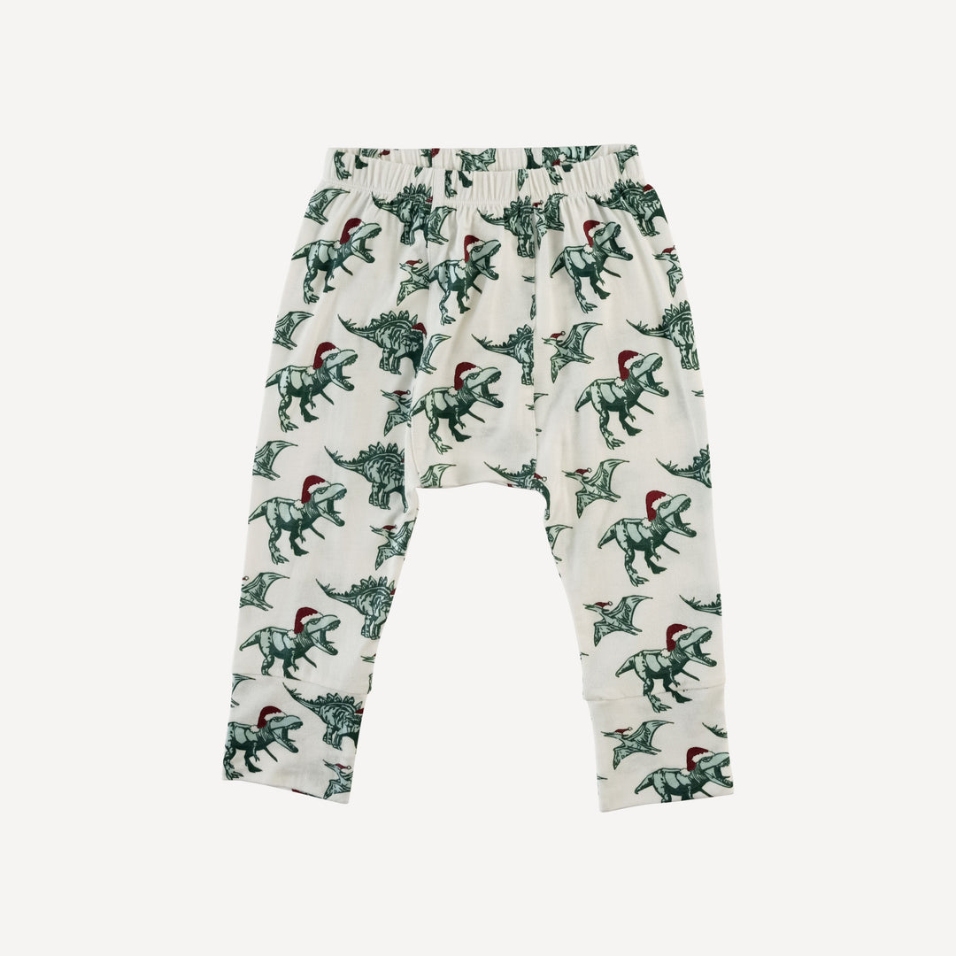 classic panda pant | santa dino | bamboo