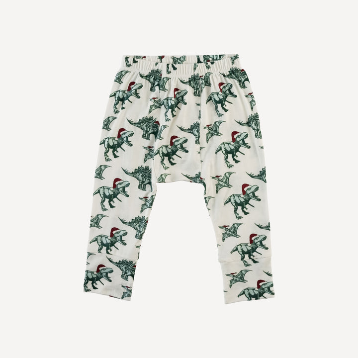 classic panda pant | santa dino | bamboo