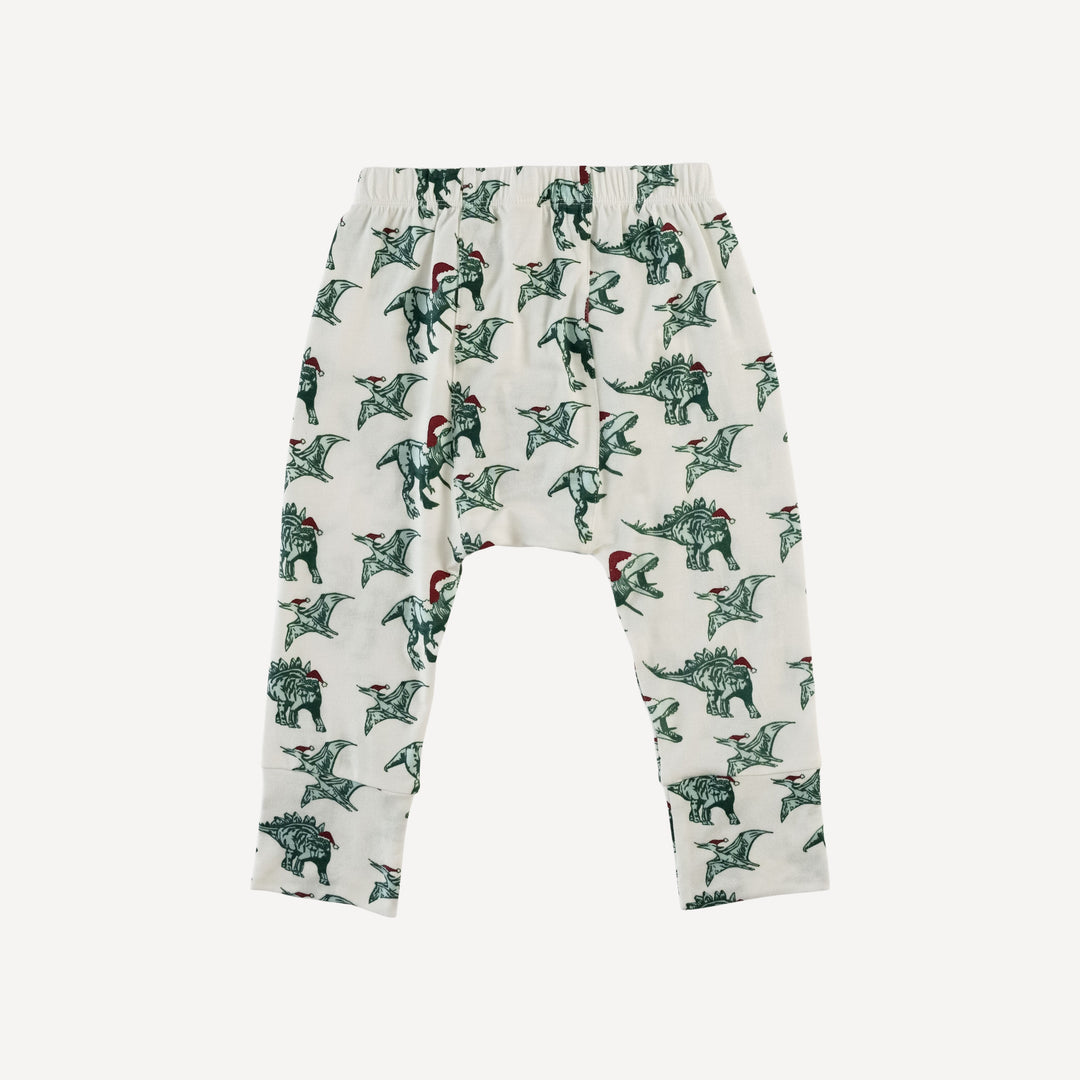 classic panda pant | santa dino | bamboo