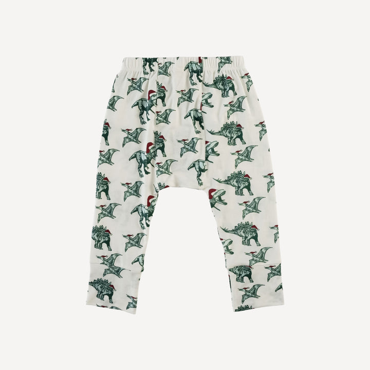classic panda pant | santa dino | bamboo