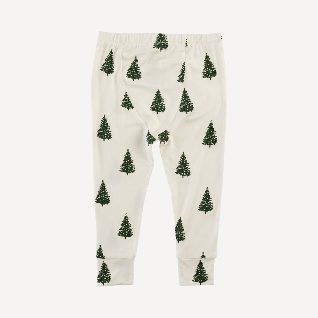 long sleeve crew neck pj set | mountain pine | bamboo