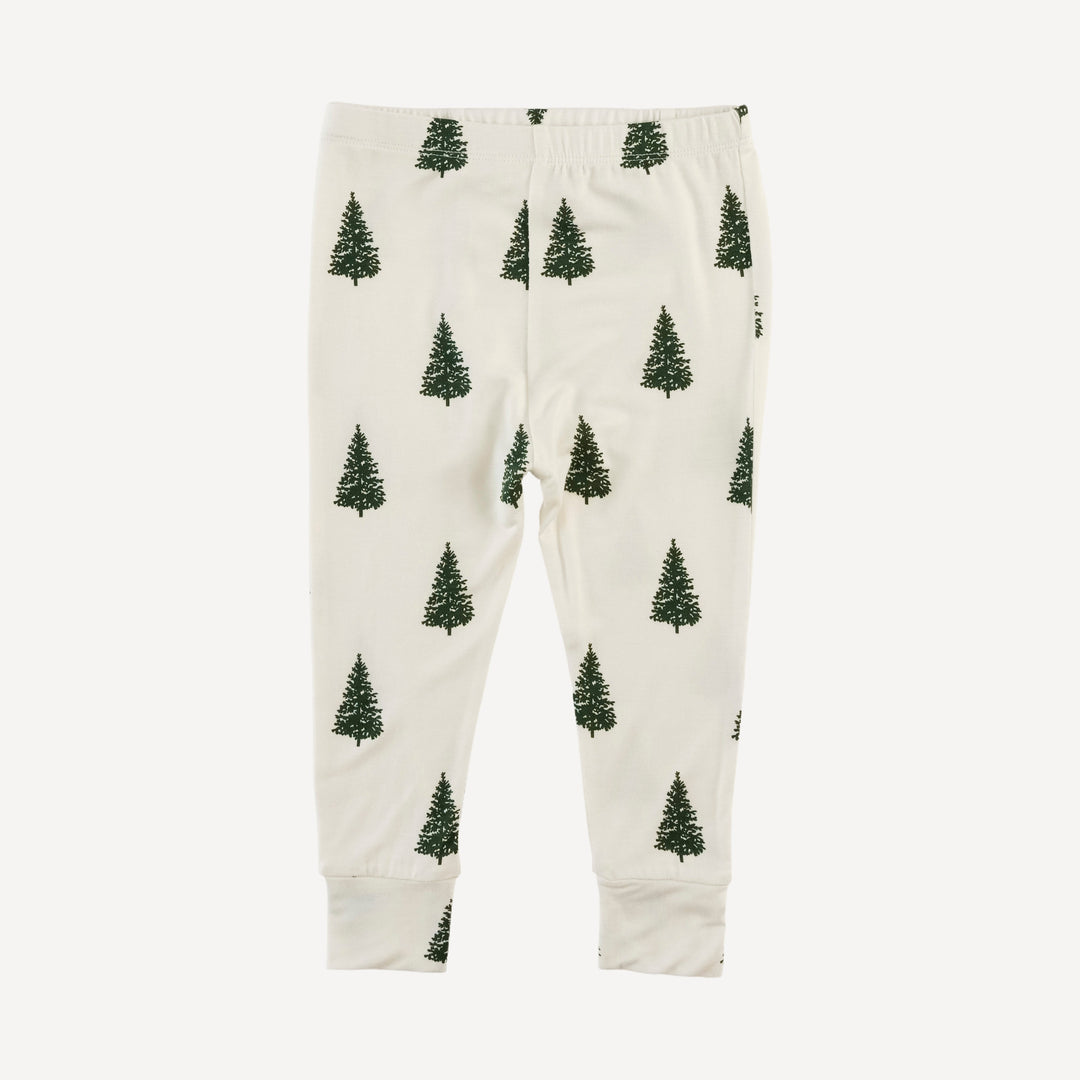 long sleeve crew neck pj set | mountain pine | bamboo