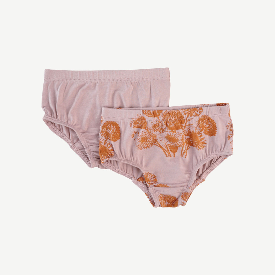 underwear set of 2 | caramel dahlia | bamboo
