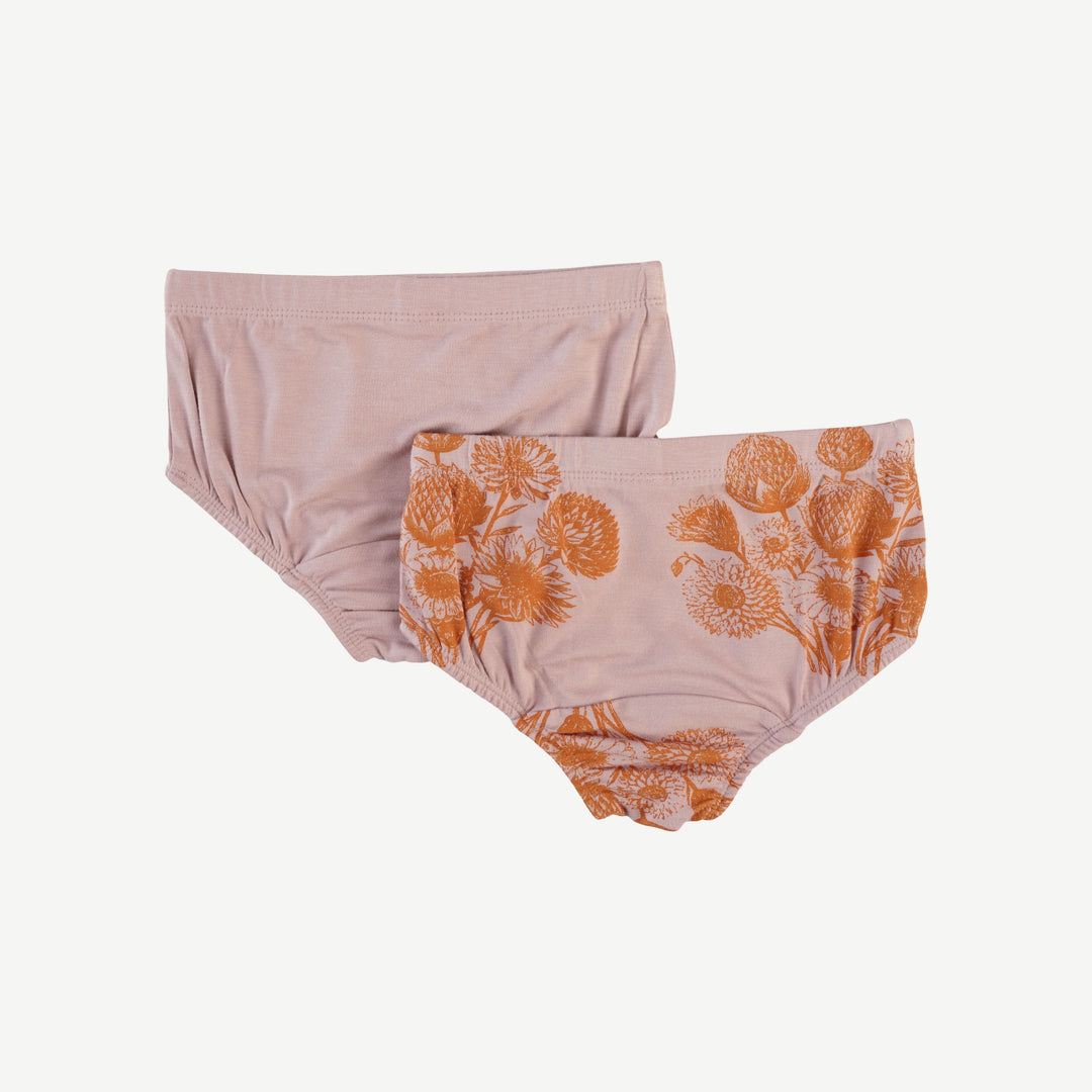 underwear set of 2 | caramel dahlia | bamboo