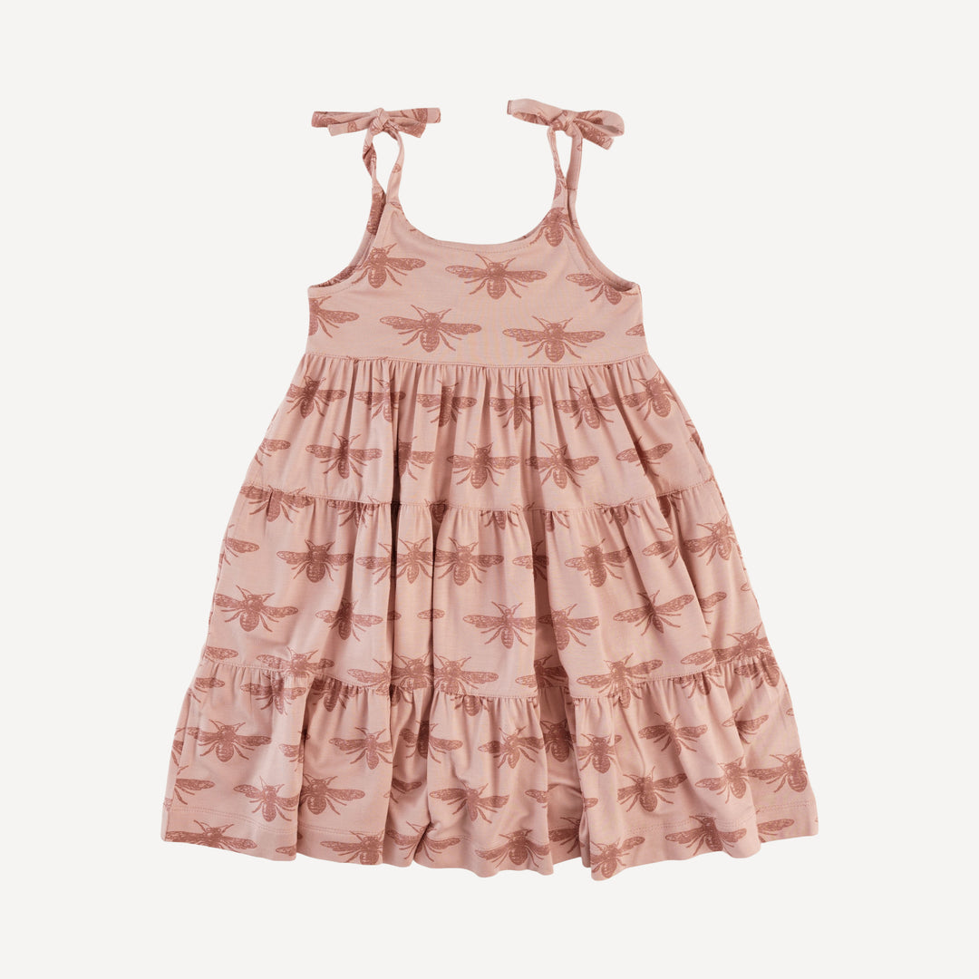 spaghetti tie prairie dress | rose bee | bamboo