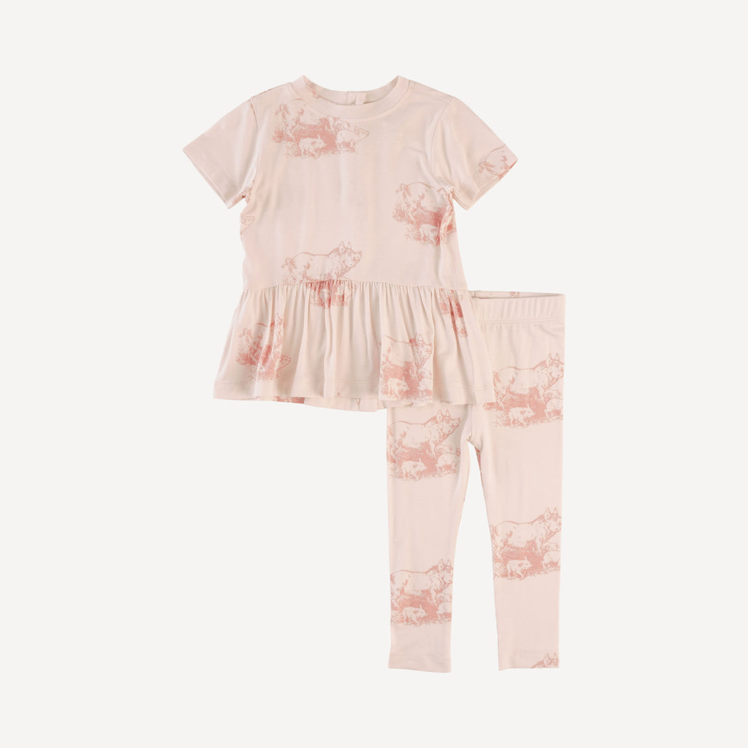 short sleeve kate set | piggies | bamboo