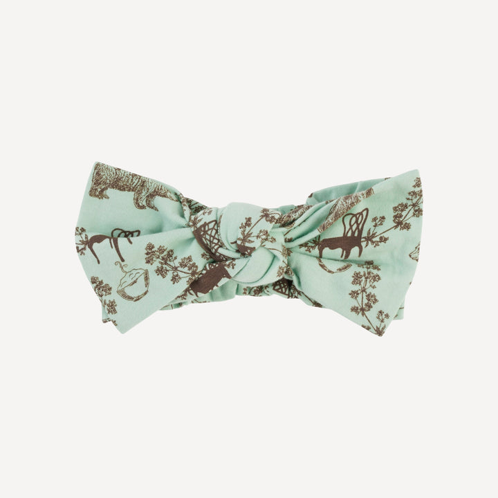 large bow elastic headband | bears & chairs | organic cotton jersey