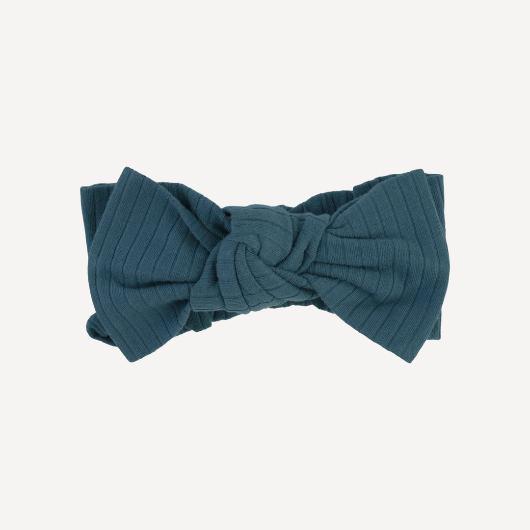 large bow elastic headband | tapestry | organic cotton wide rib