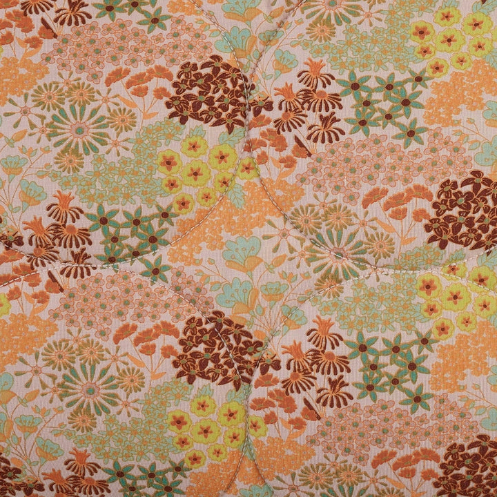 classic circle quilt | pink ditsy garden | bamboo