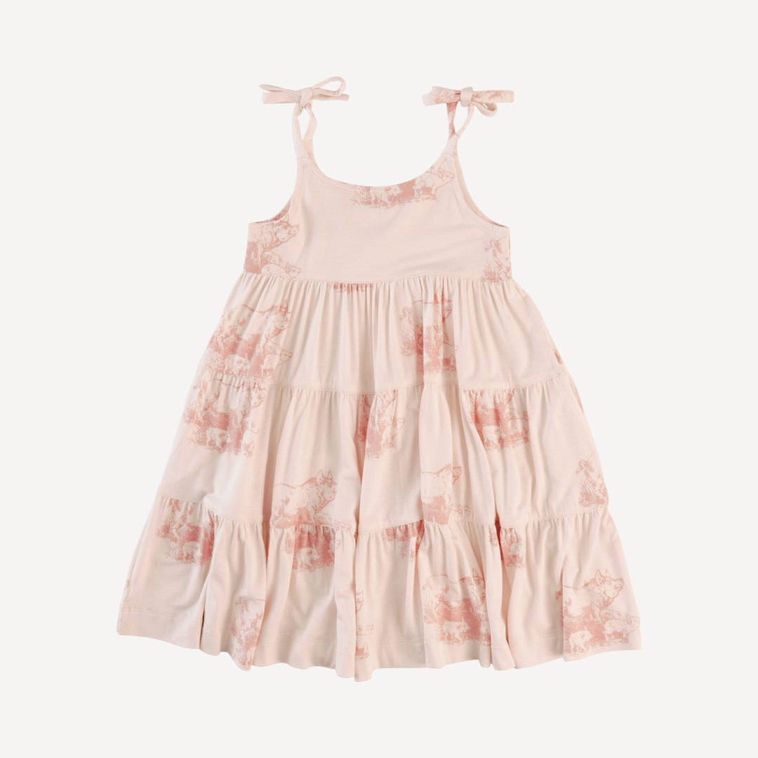 spaghetti tie prairie dress | piggies | bamboo
