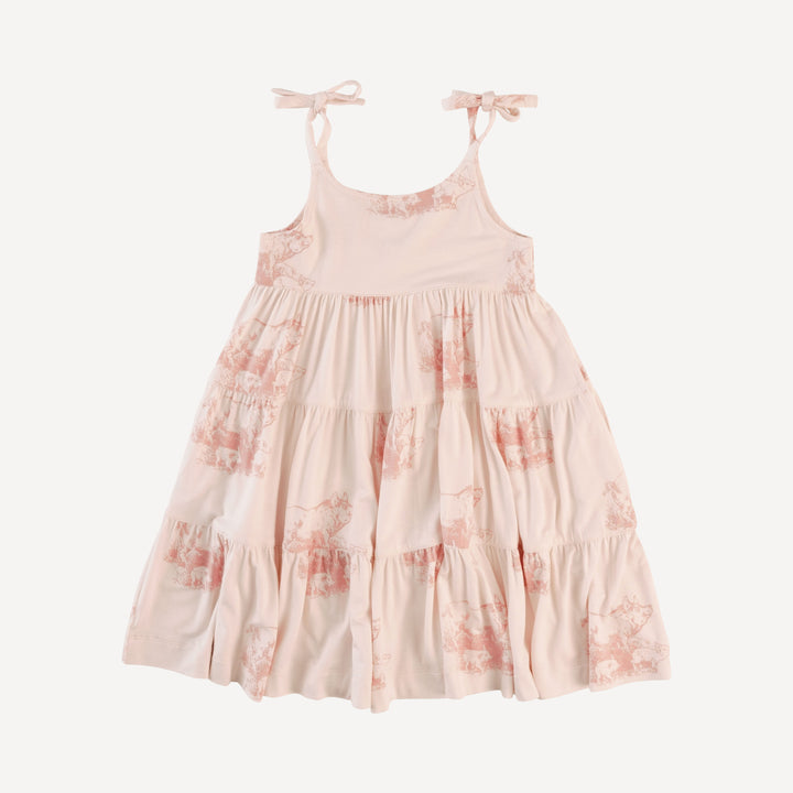 spaghetti tie prairie dress | piggies | bamboo