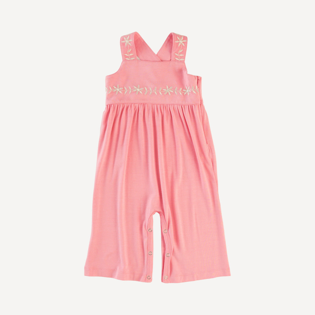 embroidered gaucho jumpsuit | quartz | bamboo
