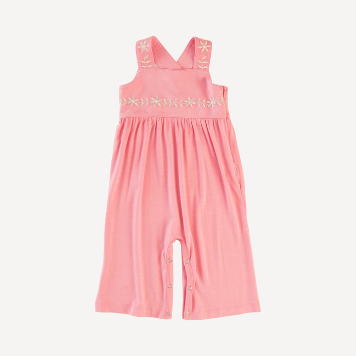 embroidered gaucho jumpsuit | quartz | bamboo