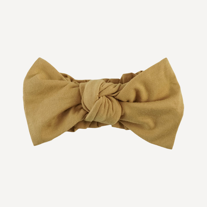 large bow elastic headband | taffy | bamboo