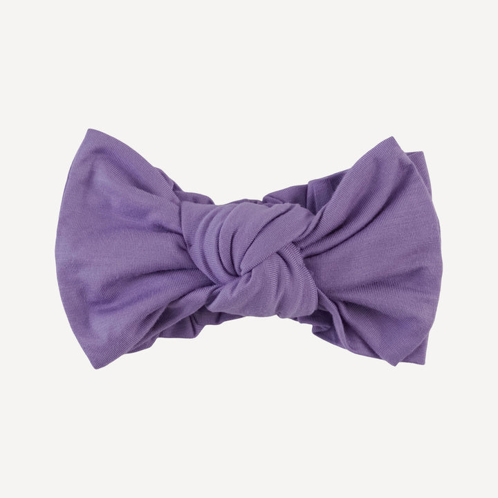 large bow elastic headband | purple bloom | bamboo