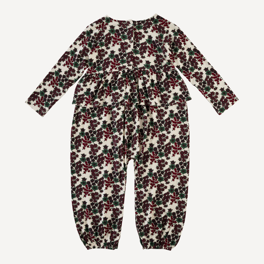 long sleeve ruffle romper | wildflower | bamboo