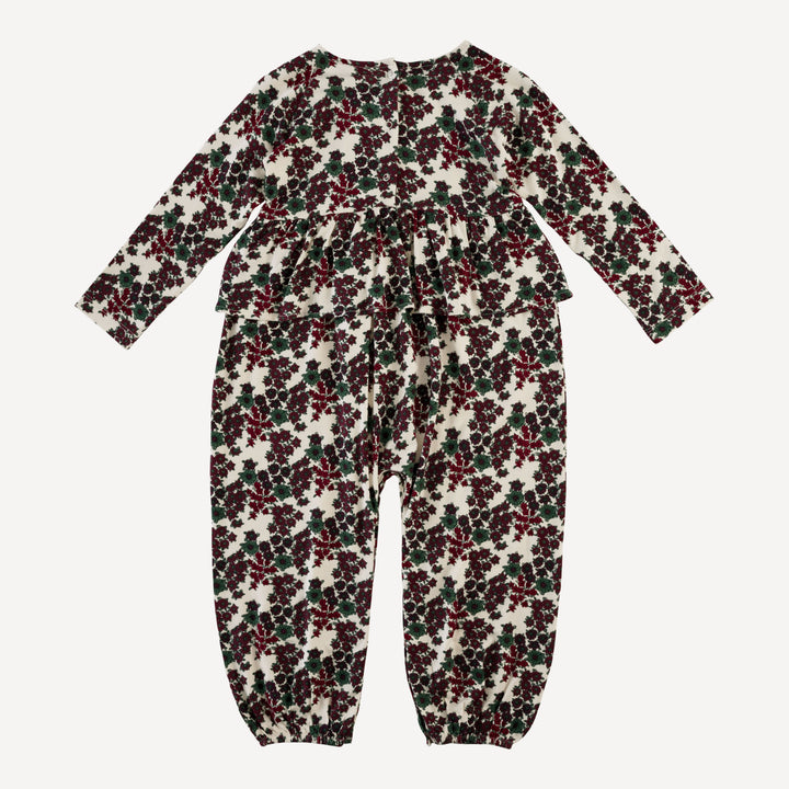 long sleeve ruffle romper | wildflower | bamboo