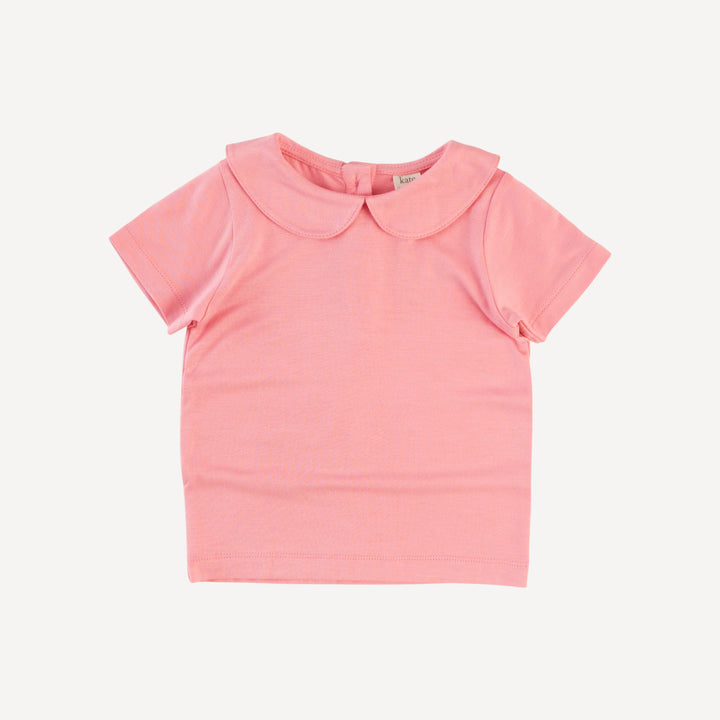 short sleeve peter pan tee | quartz | bamboo