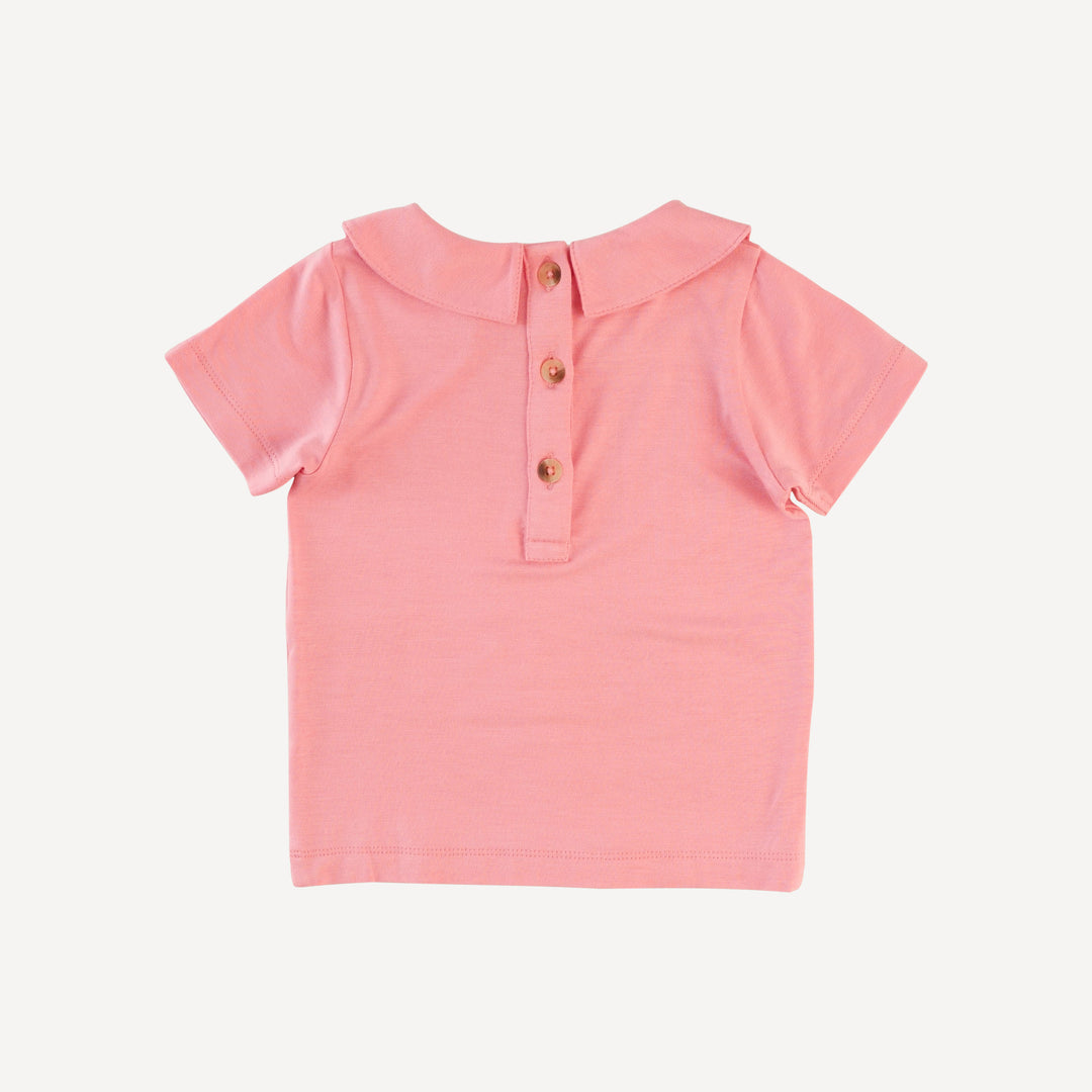 short sleeve peter pan tee | quartz | bamboo