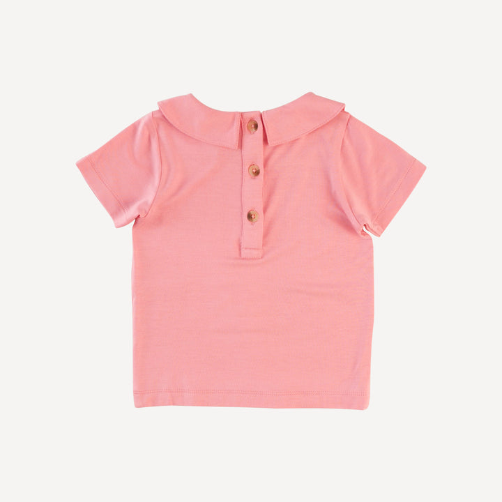 short sleeve peter pan tee | quartz | bamboo
