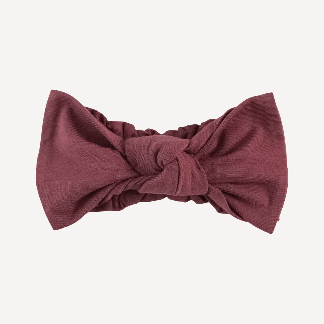 large bow elastic headband | apple fritter | bamboo