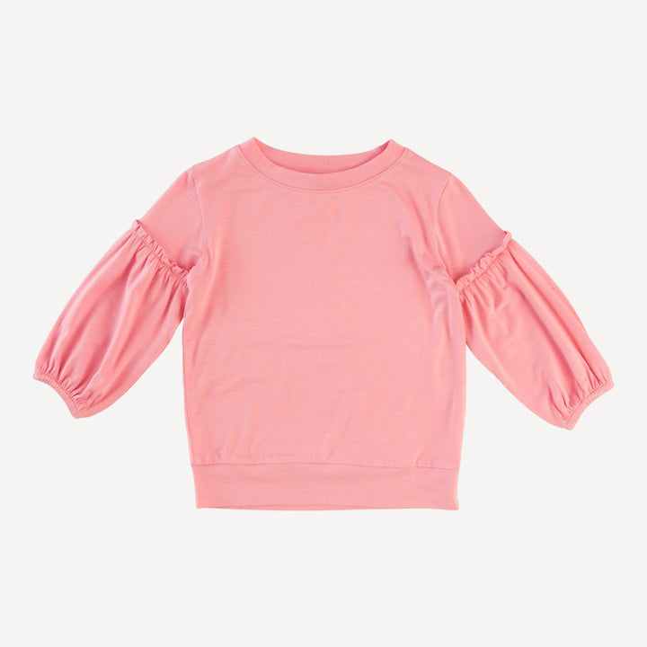 bubble sleeve sweatshirt | quartz | bamboo