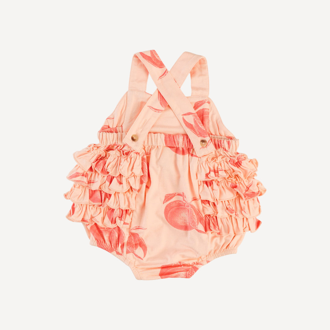 side ruffle bubble | vintage peaches | bamboo
