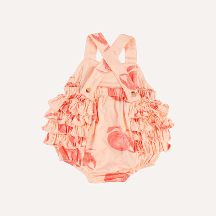 side ruffle bubble | vintage peaches | bamboo
