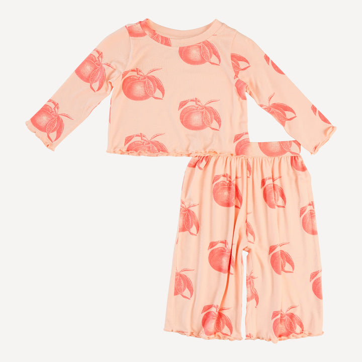 long sleeve jade set | vintage peaches | bamboo