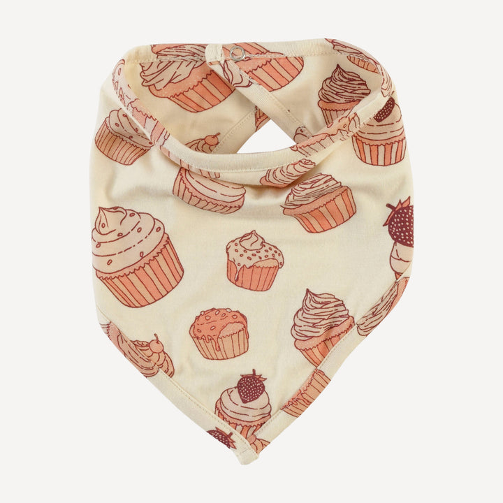 bandana bib | strawberry cupcake | bamboo