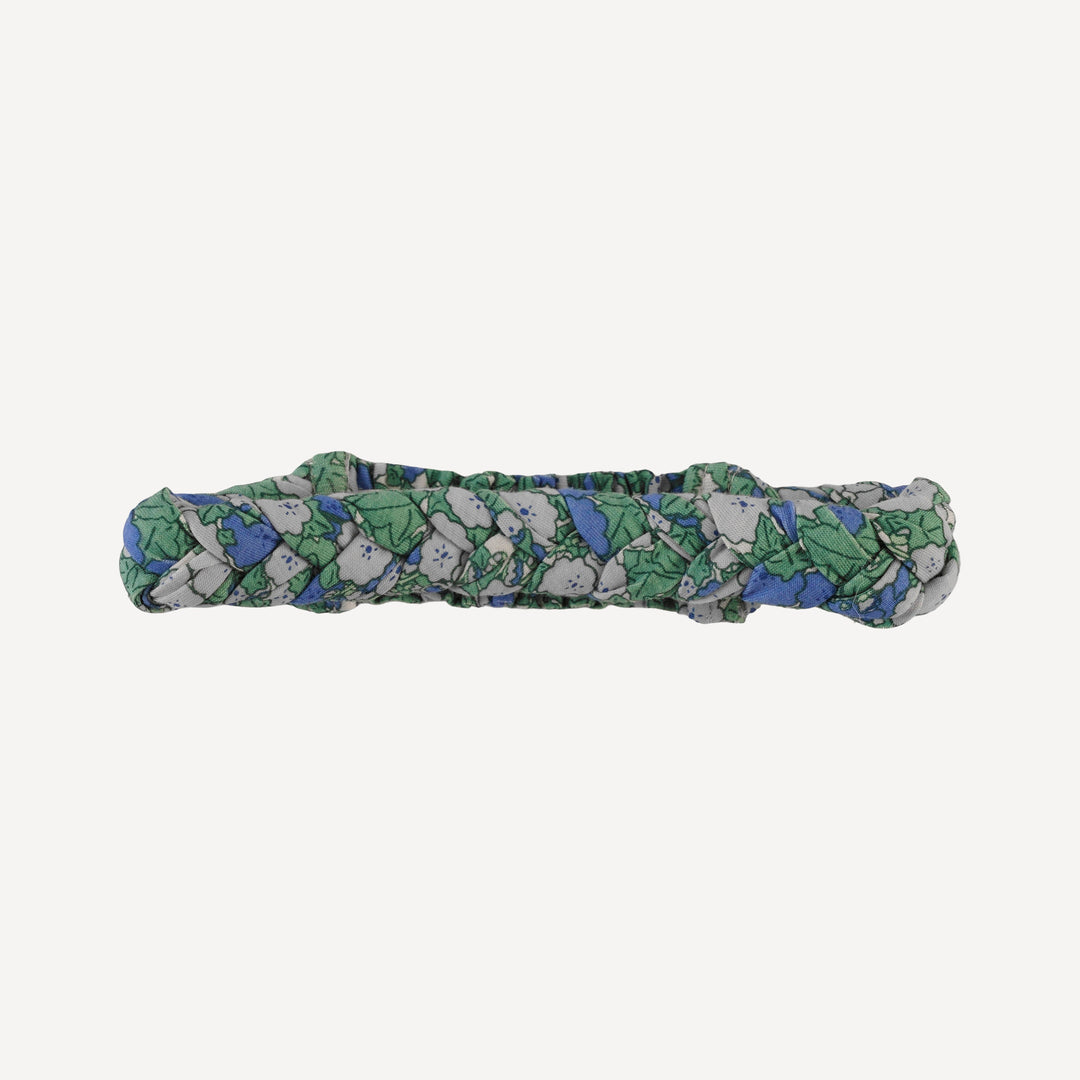 skinny braided headband | blue ivy floral | bamboo