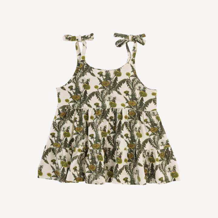 spaghetti tie prairie top and bike short set | dandelion | modal