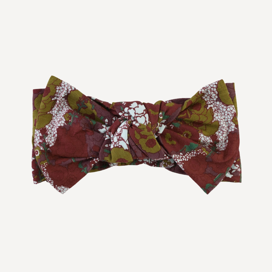 elastic bow headband | hollyhock | bamboo