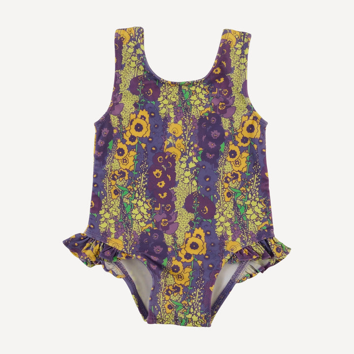 ruffle leg tank swimsuit | violet hollyhock | swim