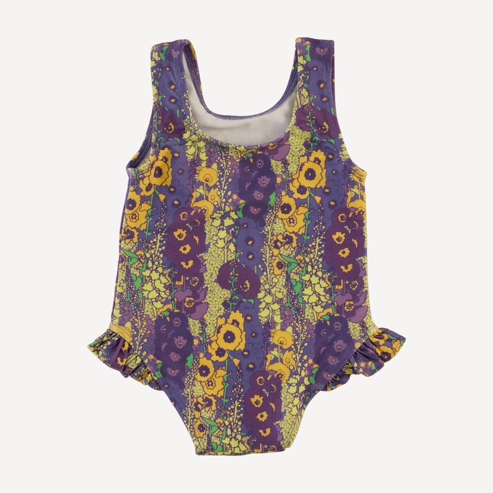 ruffle leg tank swimsuit | violet hollyhock | swim