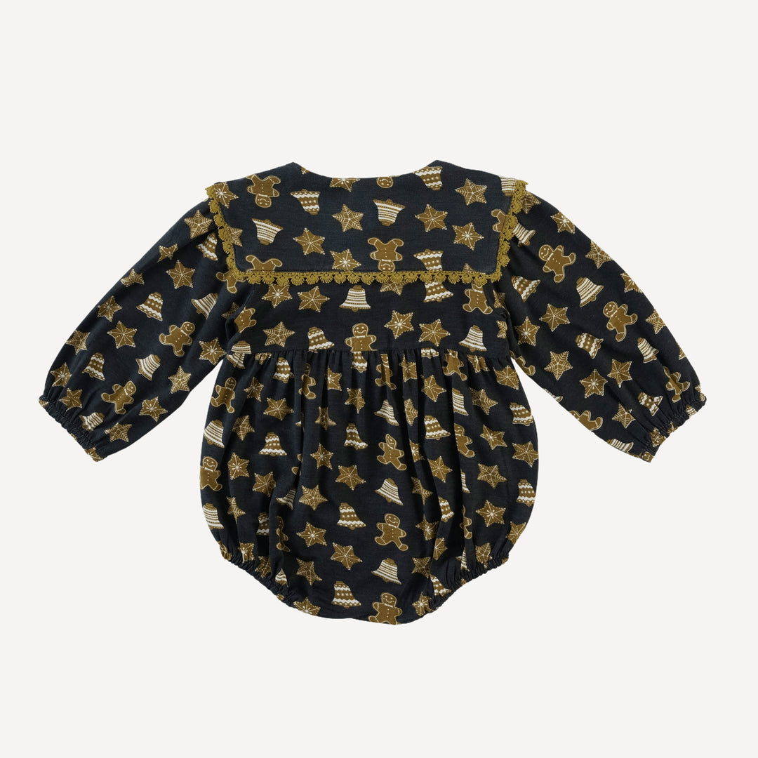 long sleeve square collar lace bubble | gingerbread cookies | bamboo