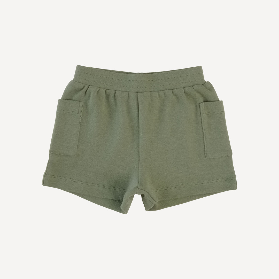 patch pocket short | sea spray | organic cotton interlock