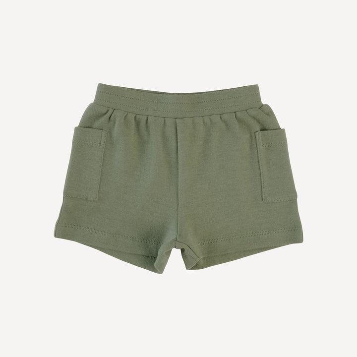 patch pocket short | sea spray | organic cotton interlock