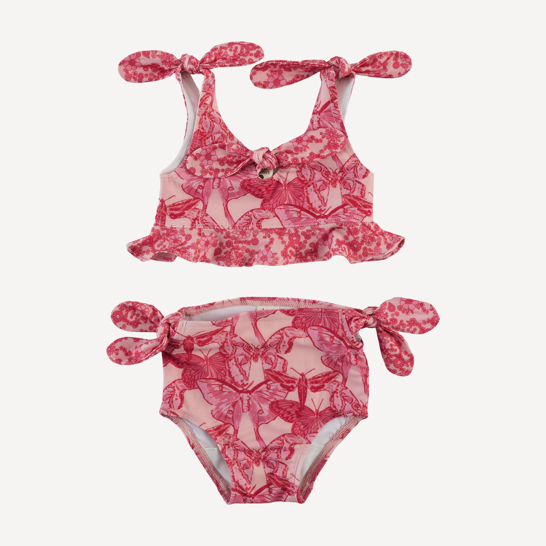 tie bow bikini | pink moth wallpaper | swim