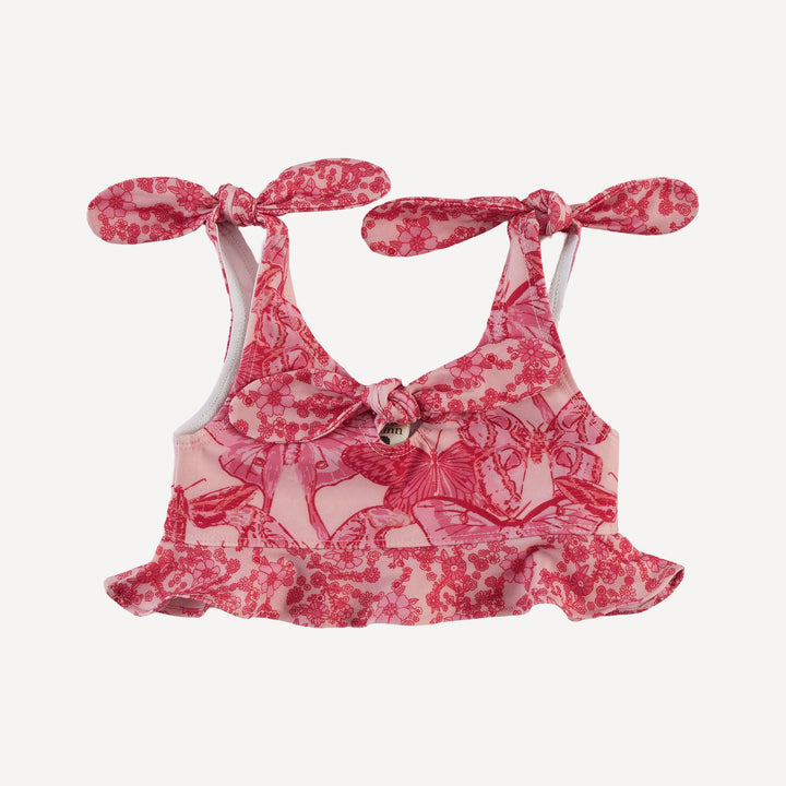 tie bow bikini | pink moth wallpaper | swim