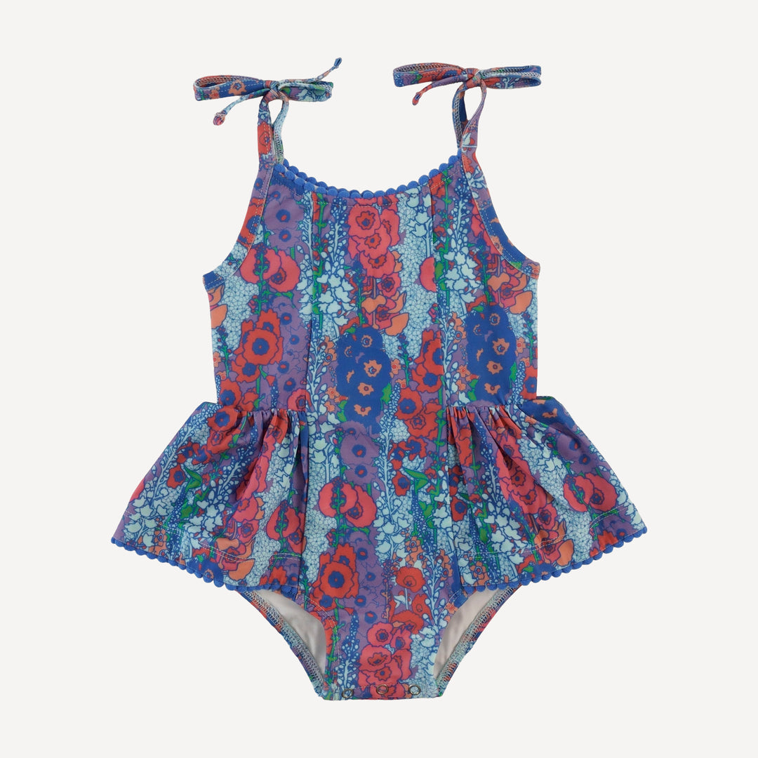 spaghetti tie ballerina swimsuit | vivid hollyhock | swim