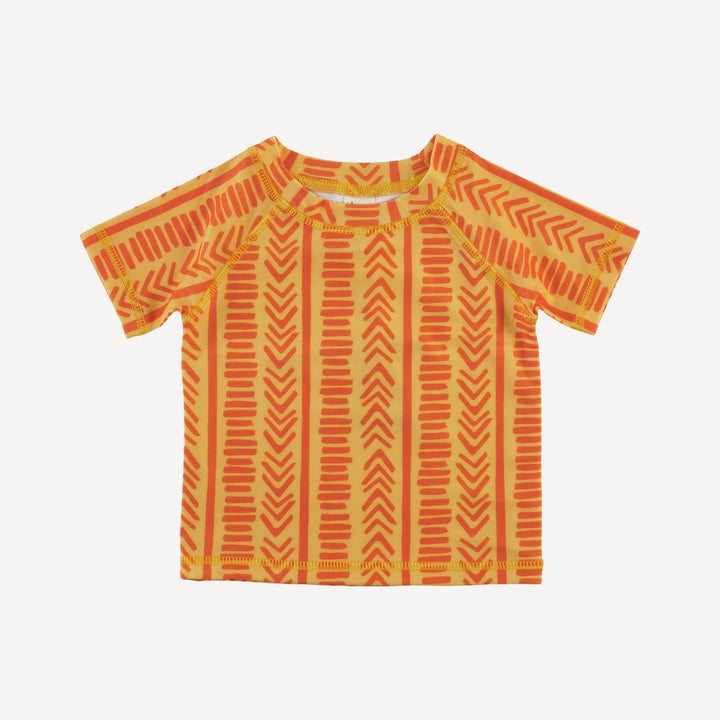 short sleeve rash guard tee | boho stripe | swim