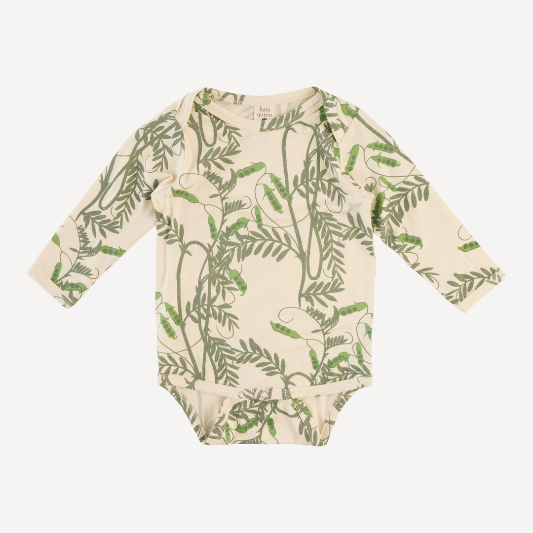 long sleeve lap neck bodysuit | pea pods | bamboo